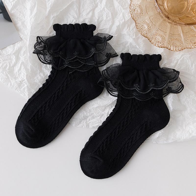 

Winter Plush Thickened Heat Storage Warm Cartoon Cute Mid-length Baby Socks S чёрный