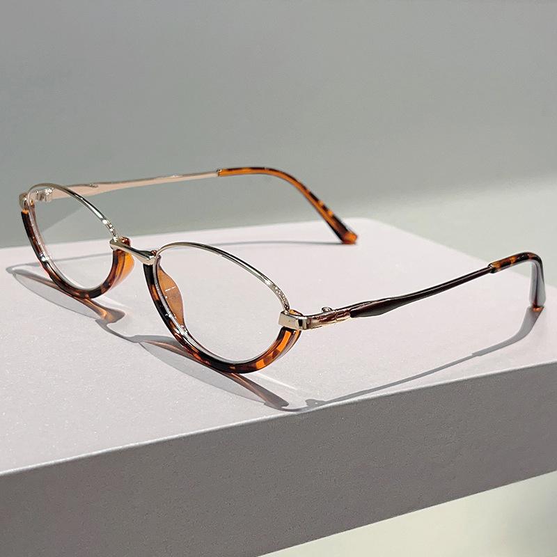 Vintage Oval Anti Blue Light Optical Glasses Women Luxury Brand Designer Myopia Customize Prescription Eye Glasses Metal Frame