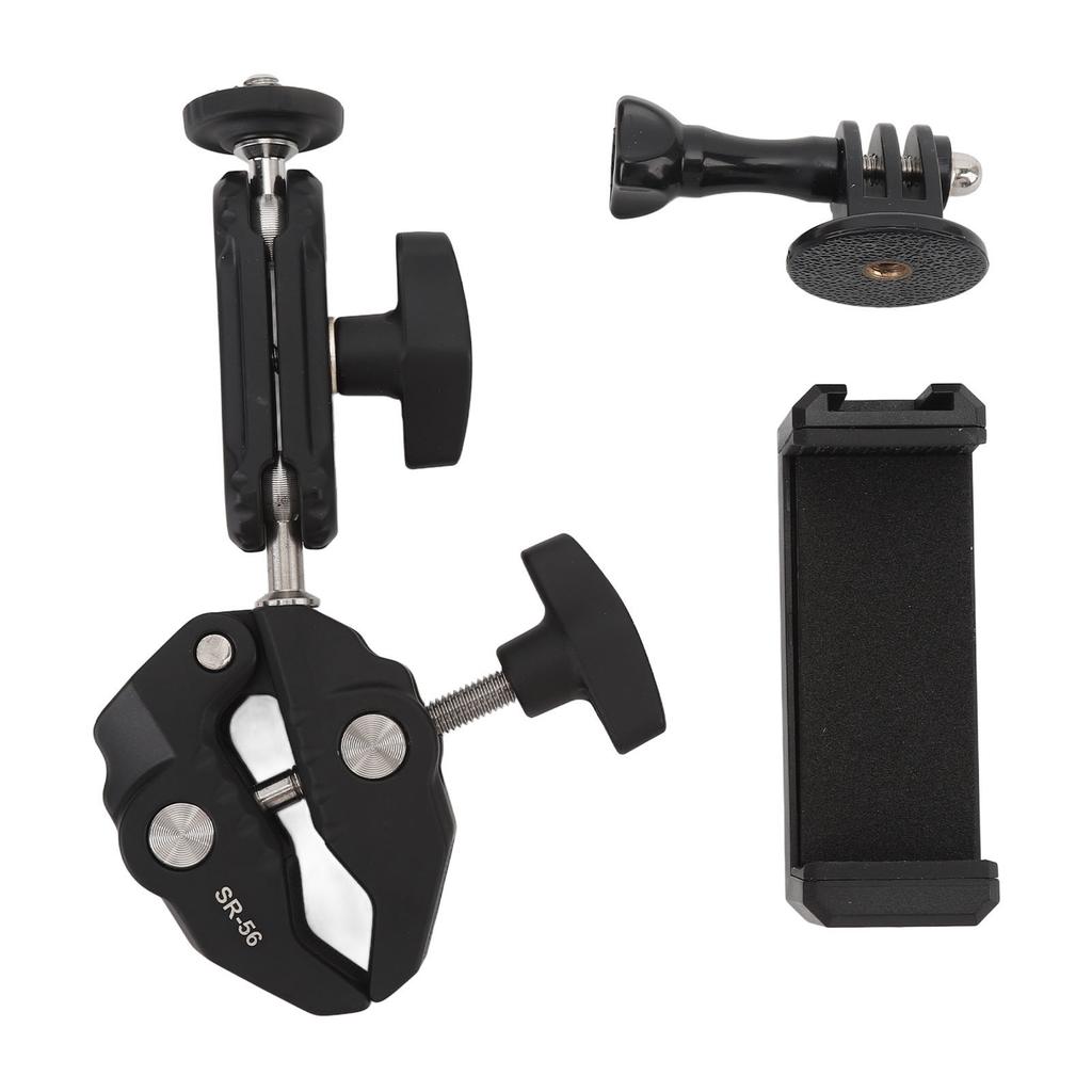 Super Clamp Magic Arm Aluminum Alloy Dual Ballhead Magic Arm Monitor Mount with 14 and 38 Thread