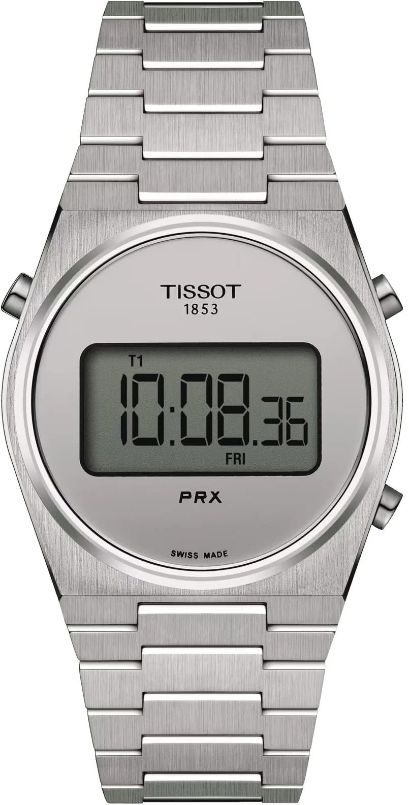 

Унісекс годинник TISSOT PRX Digital 35 мм зі сріблястим циферблатом та браслетом (T1372631103000) [Офіційний імпорт]