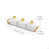 Dried Fruit Plate Appetizer Serving Tray 3 Grid with Lid Covered Candy Jar Seasoning Organizer for