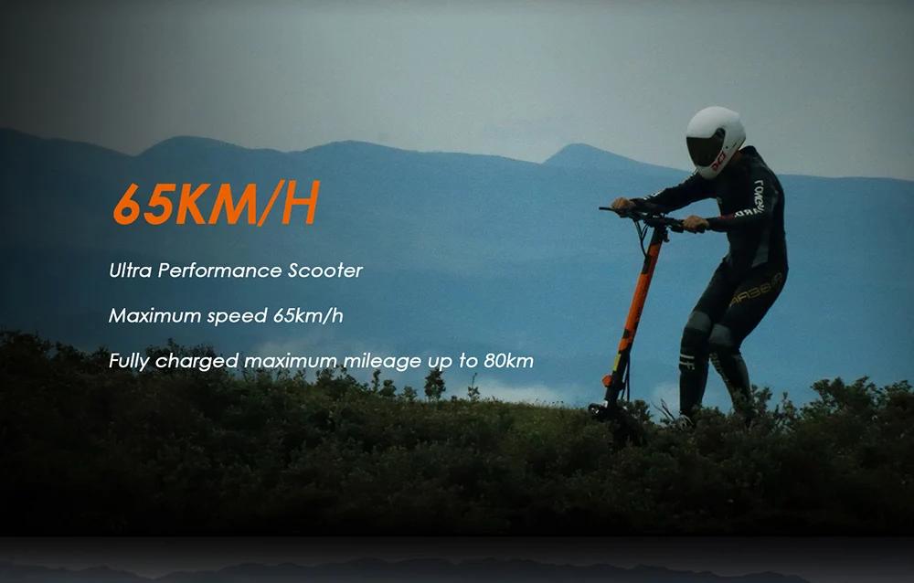 KuKirin G3 Pro Elektroroller 2400W Motor 52V 23,4Ah Batterien 80KM Reichweite 60Km/h Geschwindigkeit 10" Reifen Doppelstoßdämpfer