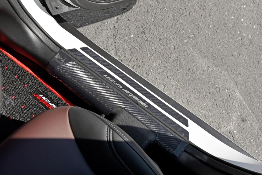 MONSTER SPORT Side Sill Protector for Fronts Set Scratch Interior Protection Made In Japan Black [WDB3S/WEB3S] - 6-piece - Prevention, - - -
