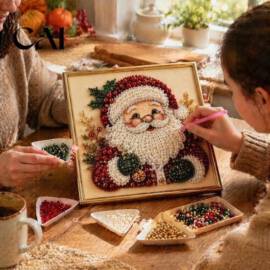 Fai da te Mosaico 3D Artigianato Halloween Pittura con Perle Finte Kit, Fantasma Carino 3D Hobby Antistress per Donne Kit Adulti, Artigianato di Natale Casa