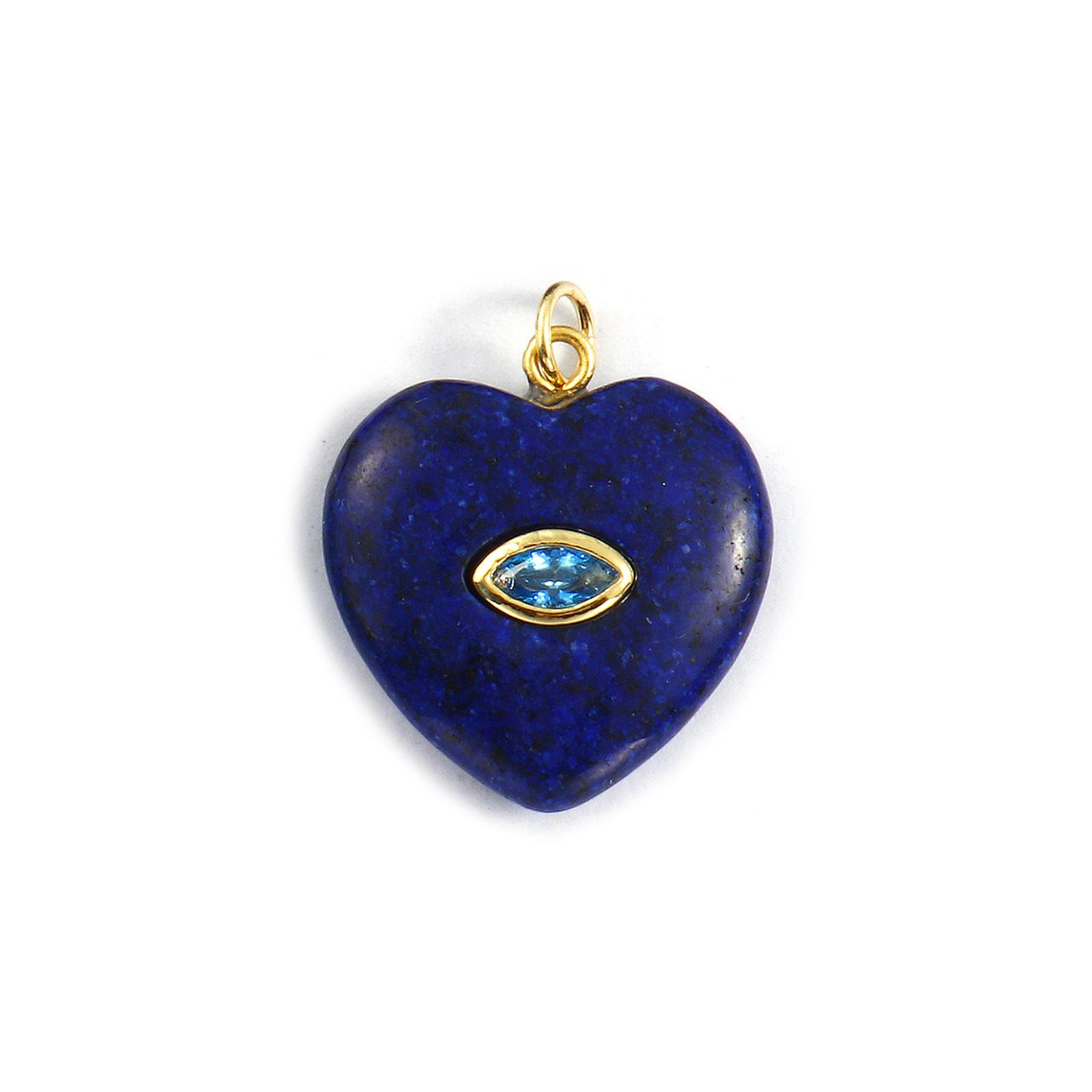 

1 Piece Cubic Zirconia & Natural Stone Charms Heart Pendants For Handmade DIY Necklace Jewelry Making Findings 25mm X 20mm