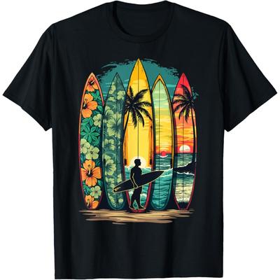 Surfboarder Hawaii Wave Surfing Lover Beach Surfer T-Shirt