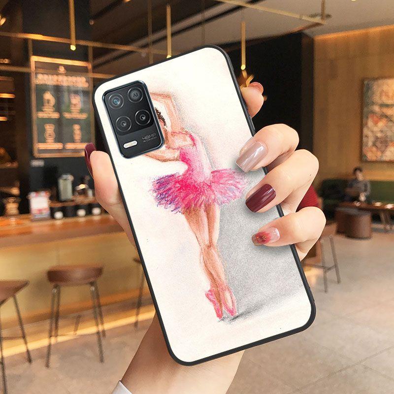 Aquarellmalerei Ballettmädchen Muschel Handyhülle Für oppo Realme 8Pro 6 6i 7pro 9i 9pro C11 C21Y C21 C25Y C25S C3 Q3S XT Hüllen