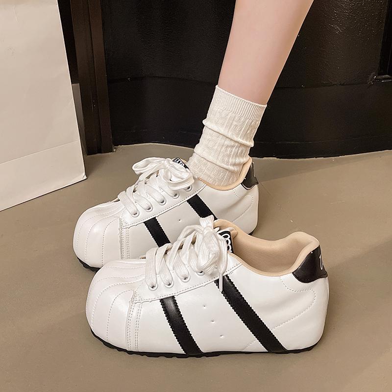 

Fashion Women s Sports Shoes 2025 Hot Sale Lace-up Women s Vulcanize Shoe Fashion Color Matching New Best Seller Outdoor Casual Sneakers 35 белый