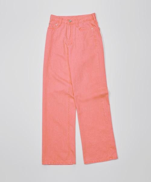 HAINT Rainbow Color Jeans_Coral Pink