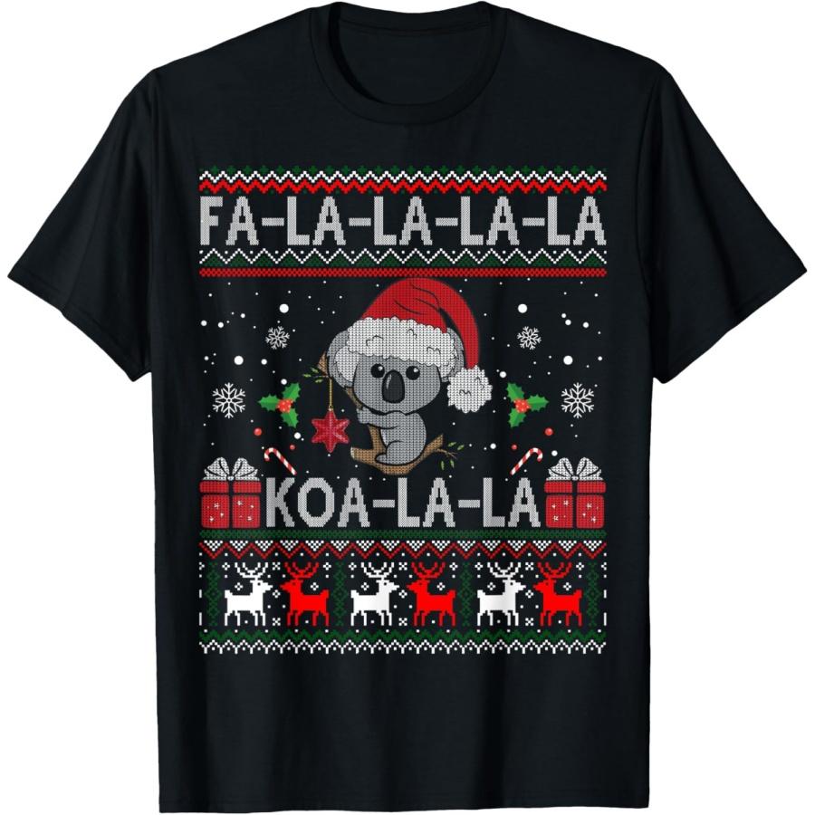 Koala-la-la Cute Koala Bear Australian Christmas Ugly Xmas T-Shirt S