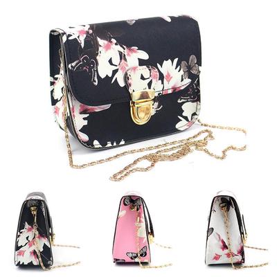 AM/_ Women Floral Butterfly Print Chain Bag Shoulder Crossbody Purse Handbag Fash