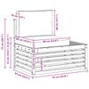 Outdoor End Sofa Natural 91 X 63 X 73 Cm Solid Acacia Wood