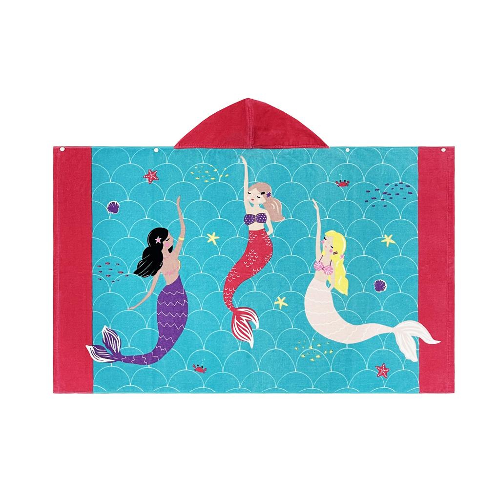 Beach Towel Style Water Absorption Thickened Children Can Wear Cotton Hooded Bath Towel Extended Cape