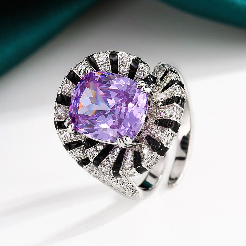 

Ювелирные изделия Медное основание Позолоченное Имитация Пара Зеленый Квадрат Креативное кольцо Основной камень 10 * 12