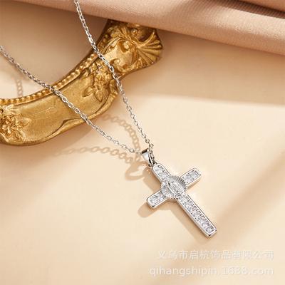 Cross Necklace Men'S And Women'S Personality Versatile Trend Silver Pendant Accessories