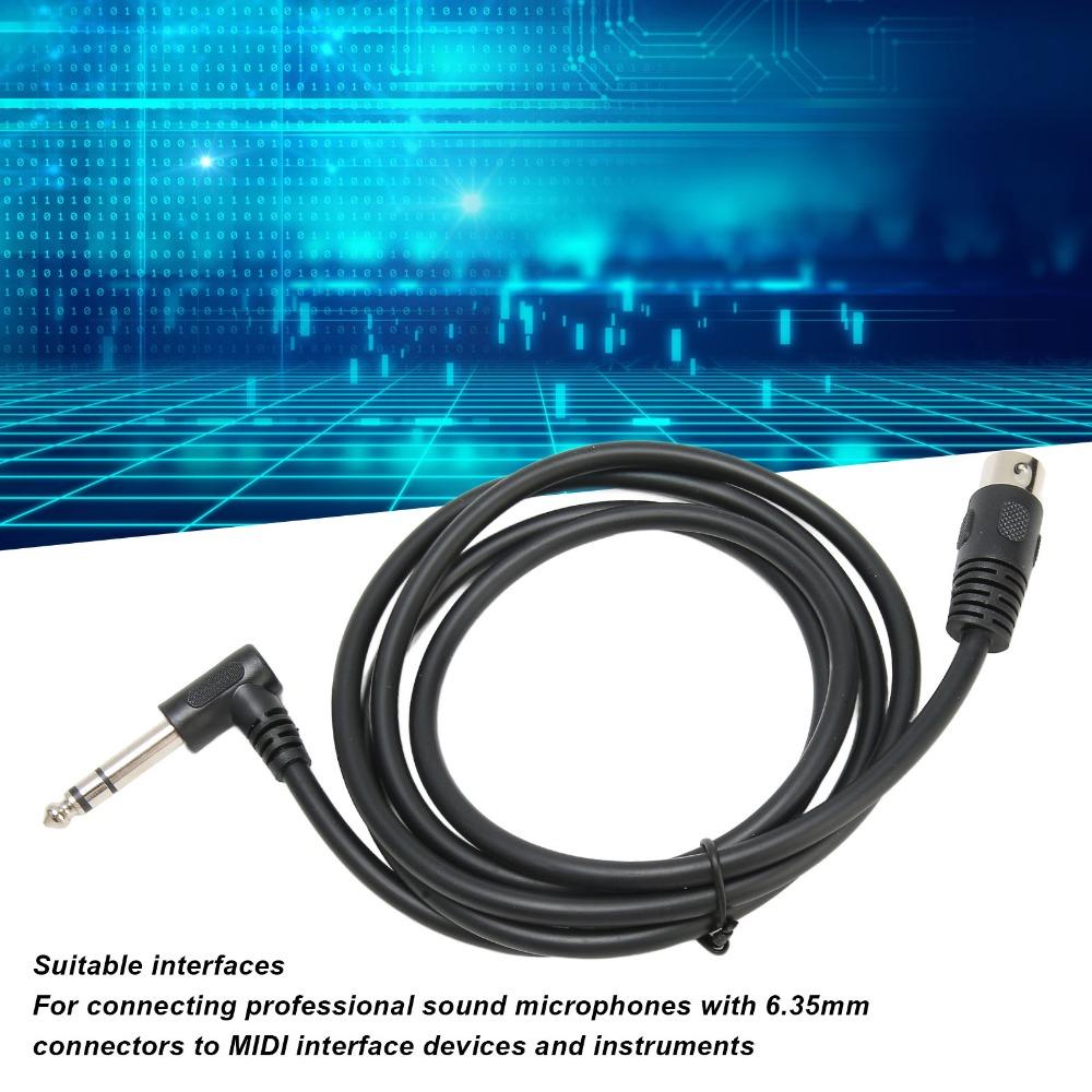 1.5m/4.9ft 6.35mm Male To MIDI Din 5Pin Male Sound Connection Cable  Audio Equipment