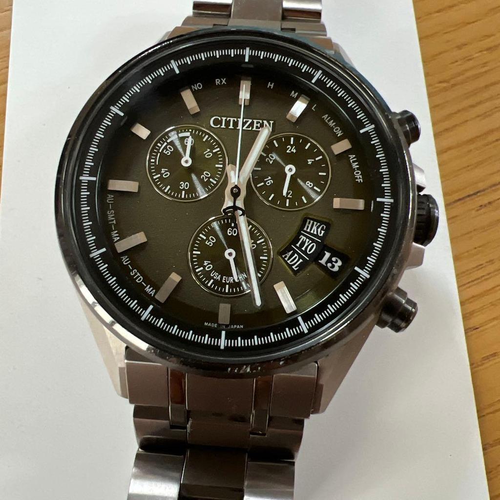 Used Citizen H610-T024572 Attesa World Time Solar Radio