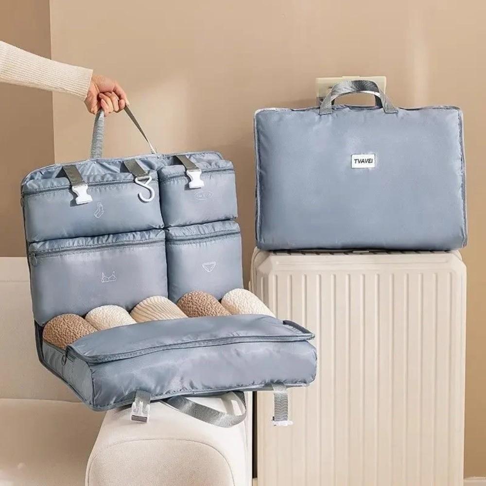 Hanging Luggage Organizer Pouch Foldable Large Capacity Suitcase Clothes Storage Bag Dustproof Moisture-proof Packing Cubes