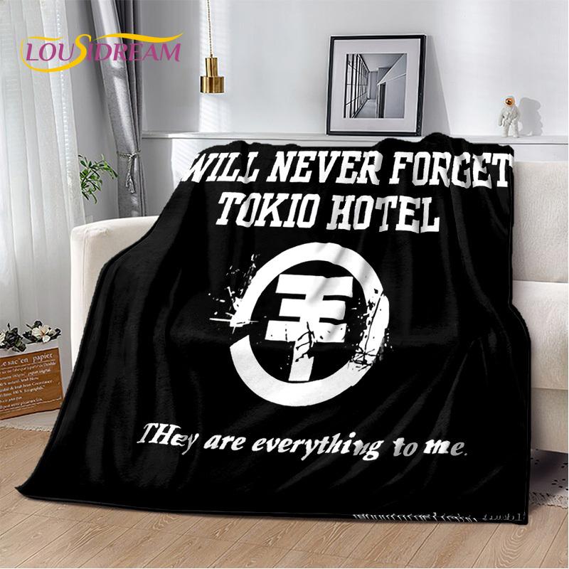 Tokio Hotel Rock Band Bill Kaulitz Blanket,Flannel Soft Throw Blanket for Home Bedroom Bed Sofa Picnic Office Hiking Leisure Nap