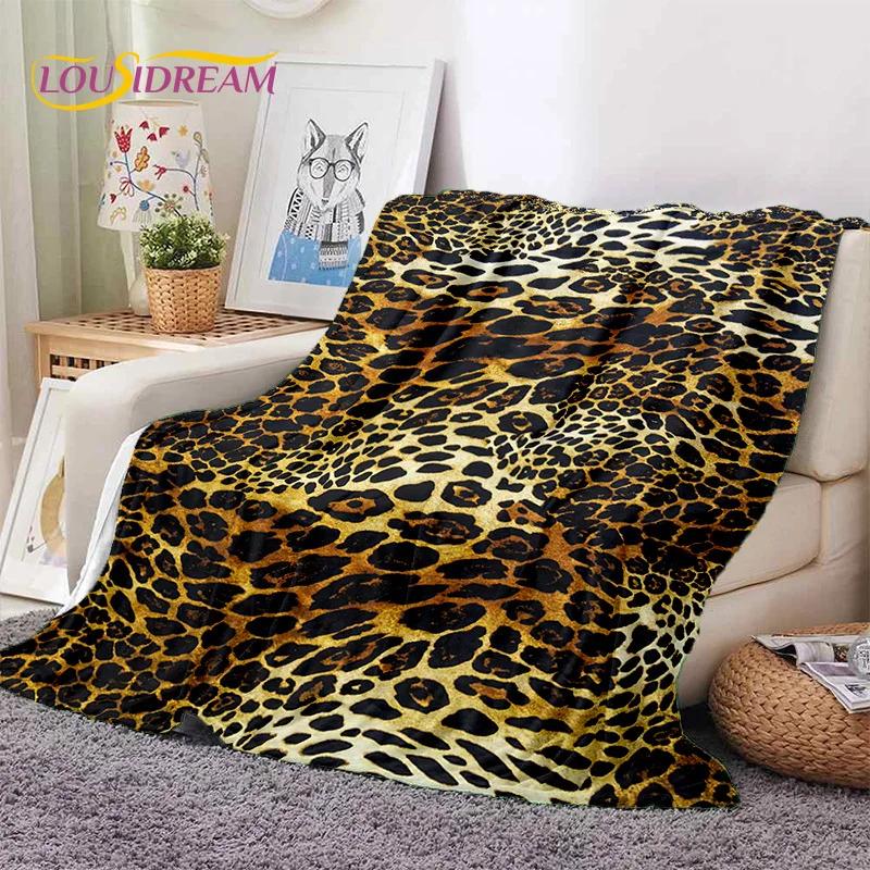 Manta de Franela Suave con Estampado de Rayas de Cebra Coloridas, Leopardo y Tigre, Manta de Tiro Cómoda para Picnic, Camas, Hogar