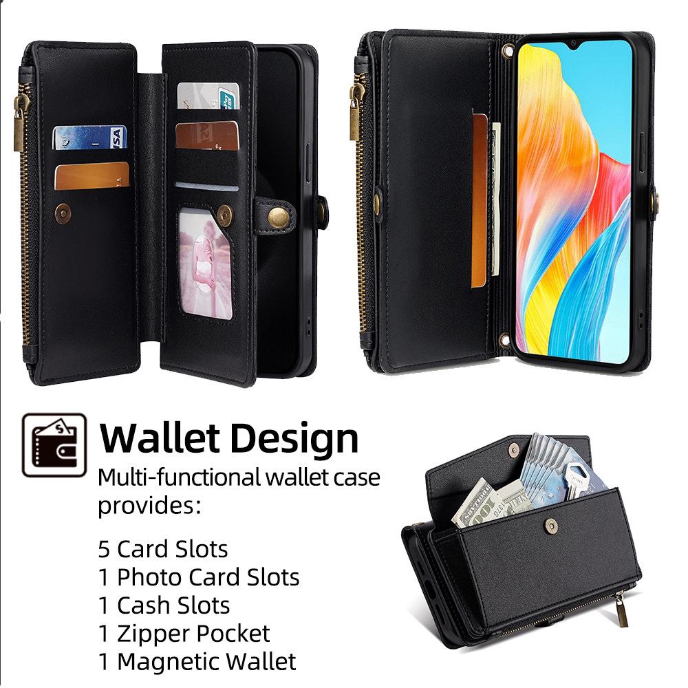 OPPO A3 Pro Wallet Case for A54 4G, A94 5G - Flip Leather Cover
