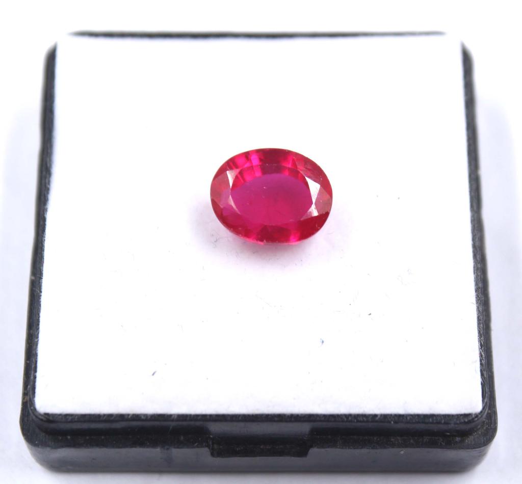 5.35 Carat Friday Big Offer Certified Red Ruby Burma Oval Shape Loose Gemstone SN312