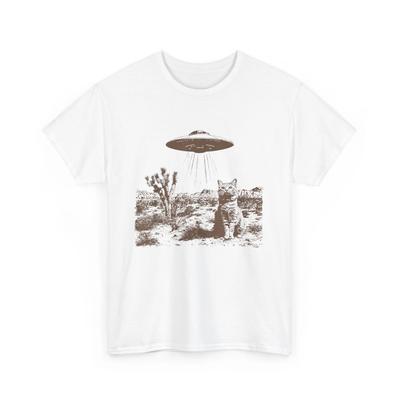 Retro 90s Western Vintage Ufo Cowboy Cat Wild West Kitten T Shirt