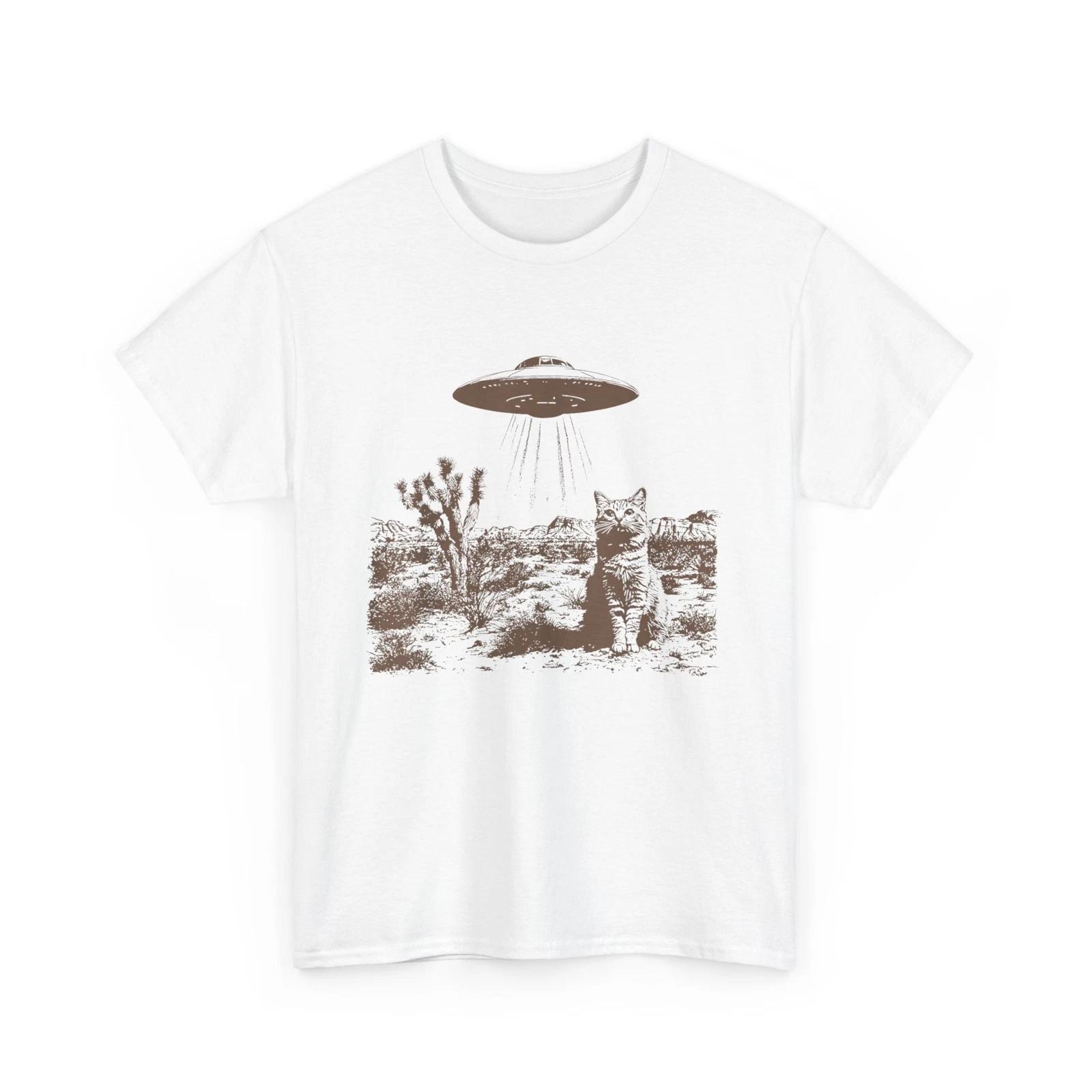 Retro 90s Western Vintage Ufo Cowboy Cat Wild West Kitten T shirt 3XL