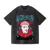 Jujutsu Kaisen Vintage Wash Japanese Design T-Shirt High-quality Streetwear Is Suitable for Both Men Women Summer