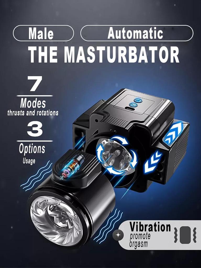 Telescopic Automatic Male Masturbator Rotation Piston Vibration Blowjob Machine Men Masturbation Cup Equipment Adult Supplies