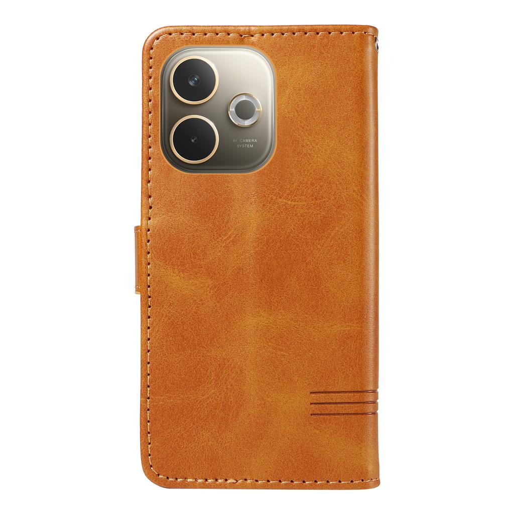 For Oppo A5 Energy 5G (China)/Oppo A5 Pro 4G (Global) Wallet Case T-Shape Lines Leather Phone Cover Stand