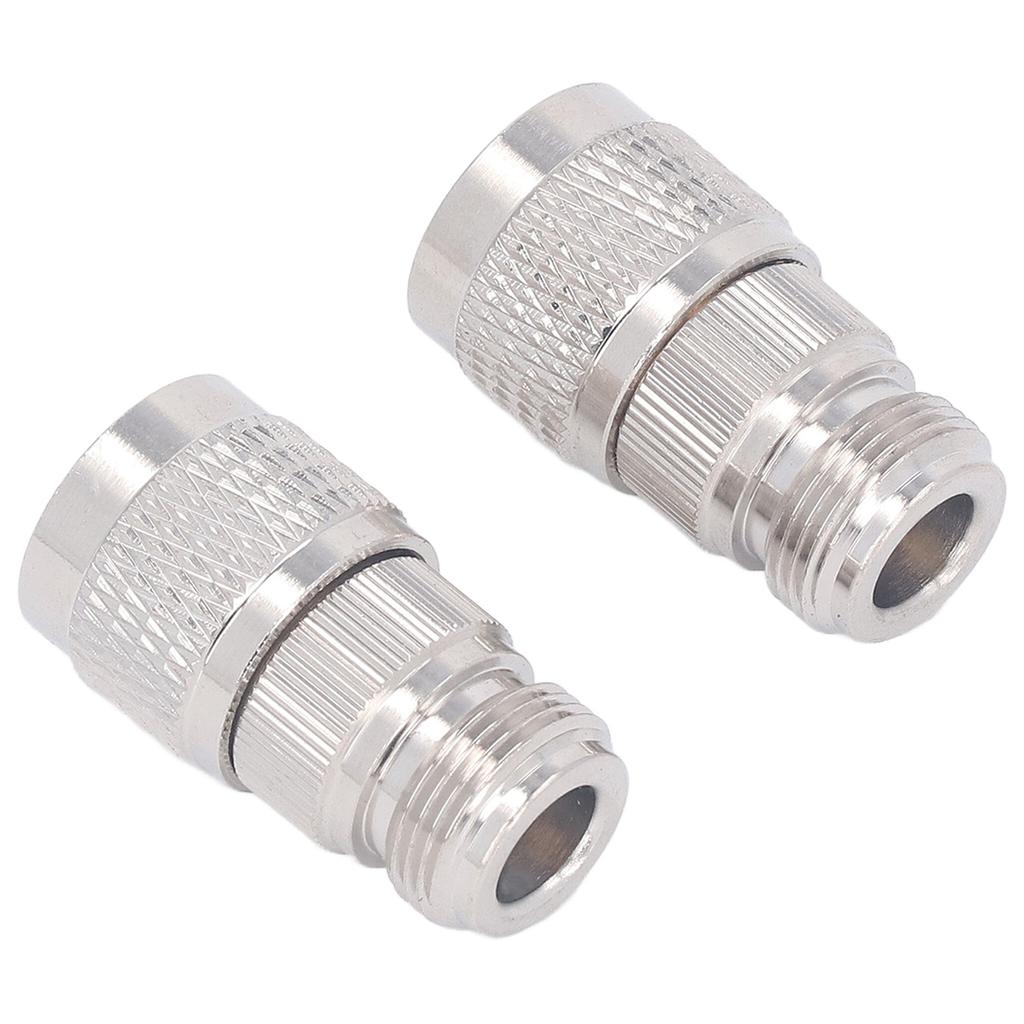 2 Pcs N Female To N Male Adapter Wide Frequency Band RF Connector for Antenna Extension Cable
