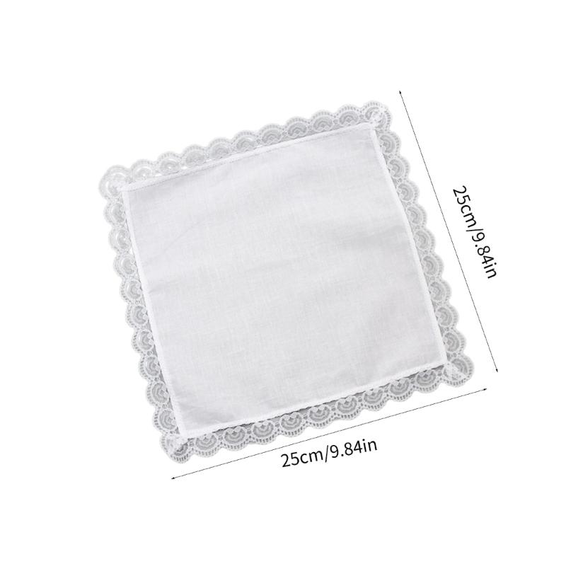 Lace Edge Handkerchief for Kids Male Women Elderly Handkerchief Pocket Handkerchief for Wedding Gift