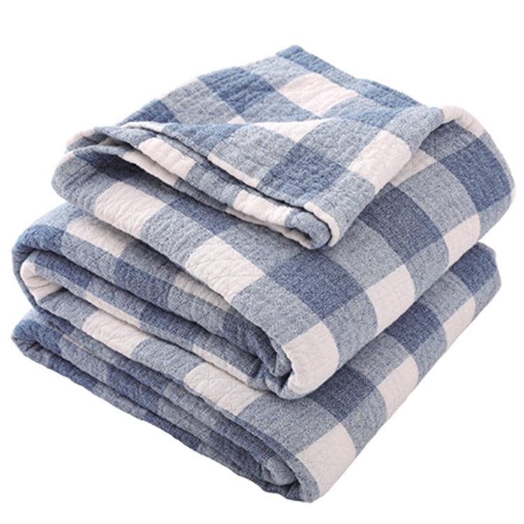Japanese Throw Blanket For Bed Luxury Gauze Bedspread Summer Cool Towel Quilt Double Cotton Blanket Soft Breathable Plaid Sheet