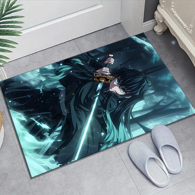 1pc Demon Slayer5 Design Area Rug - Non-Slip, Soft & Cozy Floor Mat for Living Room, Bedroom, Office - Indoor/Outdoor Decorative Carpet