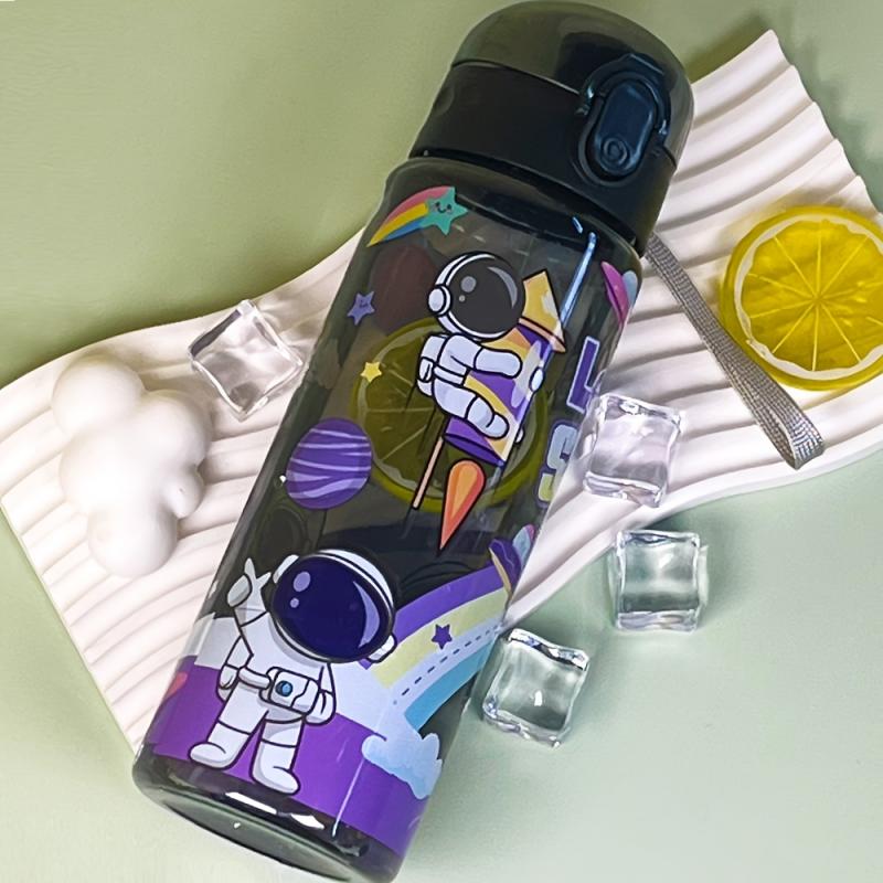 780ML Cute Cartoon Motorcycle Sports Water Bottle Comes with Sealed, Bouncy Lid and Carrying Strap. Ideal for Outdoor Activities