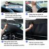 SEAMETAL Telescopic Car Sun Shade Hidden Windshield Sun Protection Cover UV-Blocking Privacy Curtains 72-140cm Adjustable Width