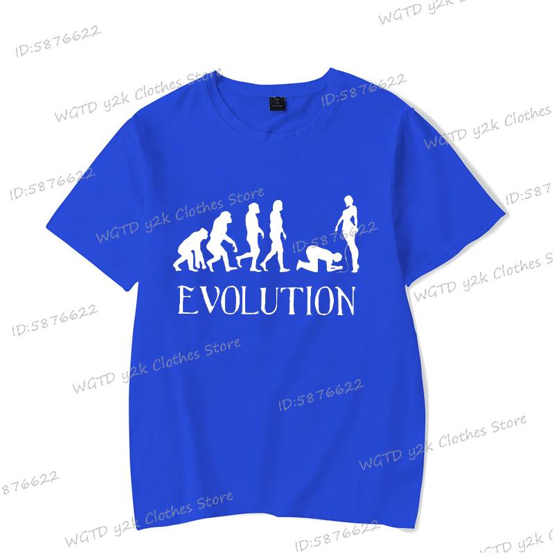 Funny BDSM Evolution T-Shirts for Men Women Harajuku BDSM Evolution Trend Streetwear Round Neck Short Sleeve Unisex T Shirt