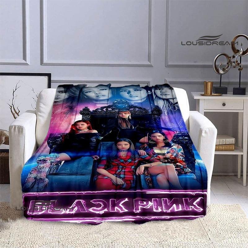 Blackpink Blanket Idol Group Pink 3d Digital Print Flannel Blanket Supplies