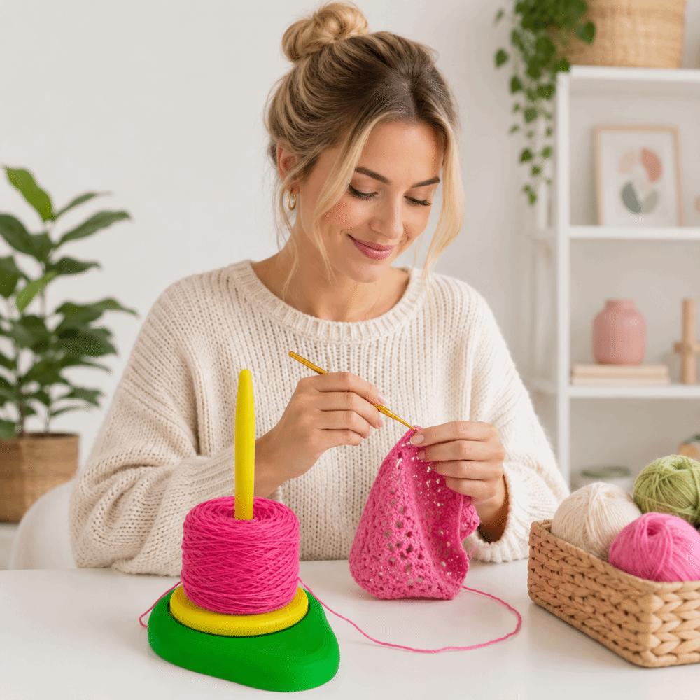 3D Printing Yarn Winder Stand Rotating Yarn Ball Rack Crochet Yarn Holder Handcraft Projects