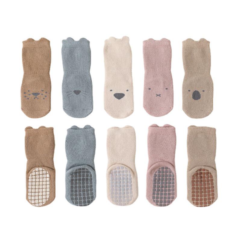 Infant Anti-slip Cartoon Dot Cotton Socks: Thickened Terry for Autumn & Winter