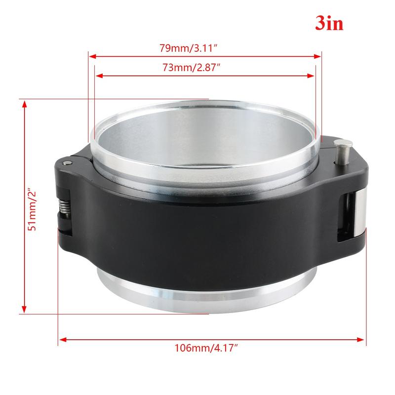 High Quality New Design Black 2/2.5/3.0/3.5/4 Inch O.D. Tubing HD Pinless Clamp Assembly 32516 Aluminum