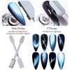 1 szt. Dwugłowy magnetyczny żelowy lakier do paznokci w kształcie kociego oka w sztyfcie do lakieru żelowego do paznokci mocny i łatwy w użyciu Nail Art długopis magnetyczny narzędzia