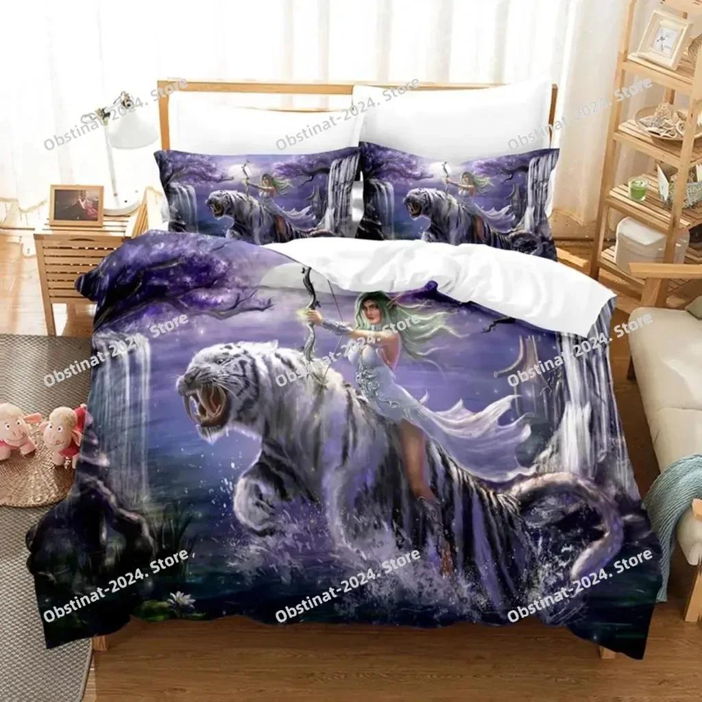 3D Game World Warcraft Bedding Set Printed Bed Set With Pillowcase Bed Duvet Cover Soft Single Double Queen King Size Kids Adult