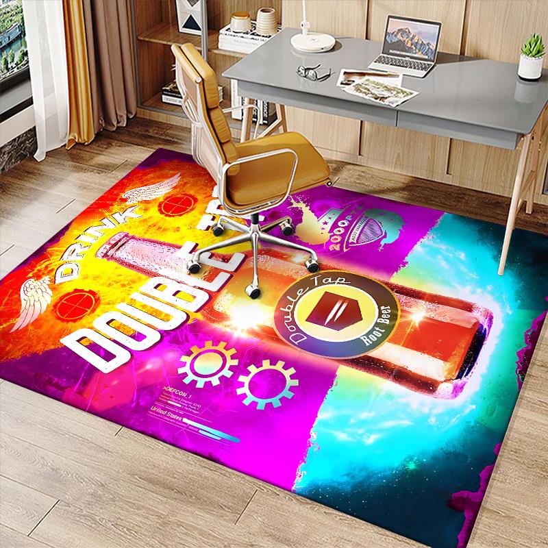 Call of Duty COD Perk A Cola Printed Absorbent Washable Carpet, Non-Slip Bathroom Mats, Kitchen Rugs, Yoga Mat,Living Room Entrance, Camping Picnic Ru