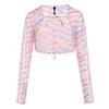 Dance Shawl Three Stripes Movement Series Short Casual Fitted Long Sleeve Cropped Jacket Women Jackets KX8915