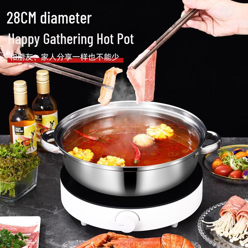 HDST Thickened Stainless Steel 3-Layer Steamer & Soup Pot