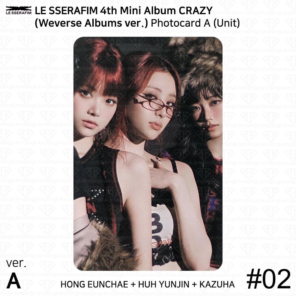 LE SSERAFIM 4to Mini Álbum CRAZY Weverse Álbumes Ver Foto Oficial QR KPOP