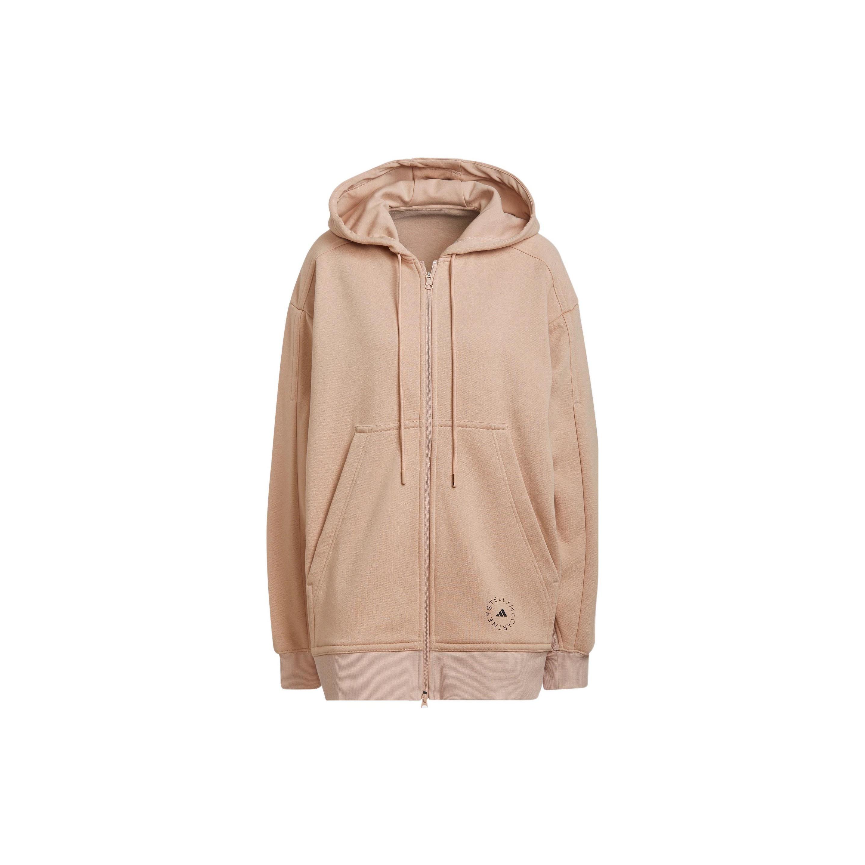 (WMNS) adidas By Stella McCartney Logo Print Zip-Up Hoodie Asia Sizing Beige Women s H59289 M
