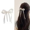 Sophisticated Pearls Bows Barrette Hairpieces For Parties And Everyday Use Elegant Hair Clip Versatile Hair Decoration